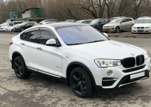 Дефлекторы окон (ветровики) BMW X4 (F26) 2014 ХРОМ.МОЛДИНГ Кобра Тюнинг