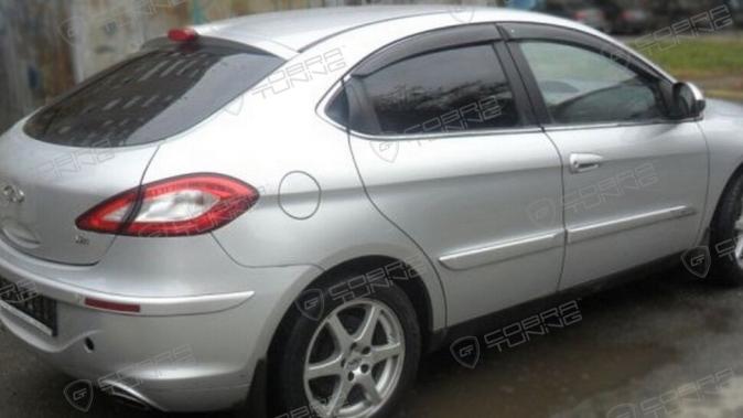 Дефлекторы окон (ветровики) Chery M11 Sd 2008/Chery A3 2008 (Чери М11) Кобра Тюнинг