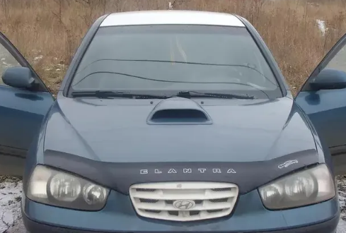 Дефлектор капота (мухобойка) HYUNDAI Elantra с 2000–2003 г.в. (Хюндай Элантра) Вип Тюнинг