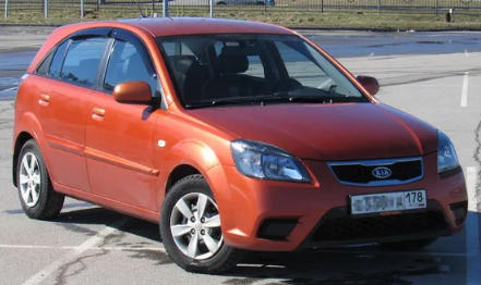 Дефлекторы окон (ветровики) Kia Rio II Hb 5d 2005-2011"EuroStandard" (Киа Рио) Кобра Тюнинг