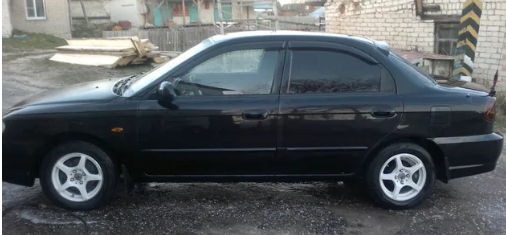 Дефлекторы окон (ветровики) Kia Spectra Sd 2005"EuroStandard" (Киа Спектра) Кобра Тюнинг